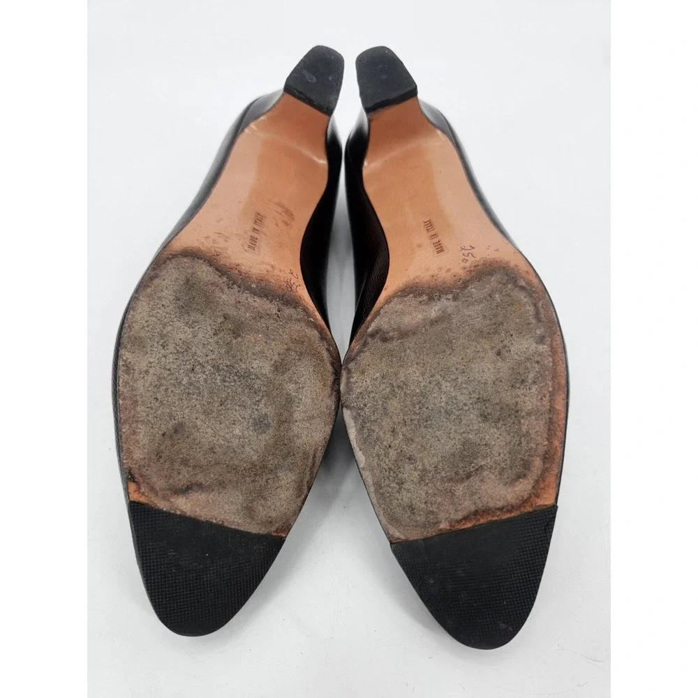Salvatore Ferragamo Spectator Wingtip Pumps Women 7‎ B Brown Black Made in Italy